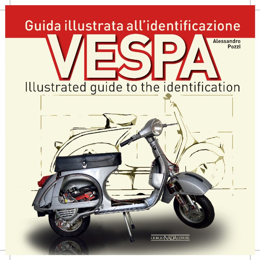 Vespa: Guida illustrata all’identificazione/Illustrated guide to the identification Capa de livro ilustrada com uma vespa cinzenta e texto em italiano e inglês.
