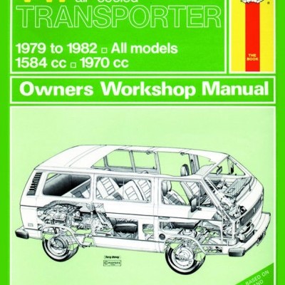 Capa verde com texto e ilustração técnica de carrinha VW, selo Haynes no canto superior direito.