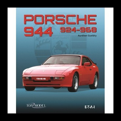 Capa de livro com carro Porsche 944 vermelho e texto do título e autor