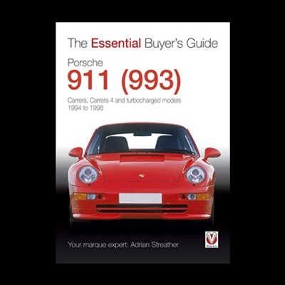 Guia de compra com a frente de um Porsche 911 vermelho e texto da capa