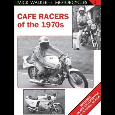 Capa do livro com imagens a preto e branco de motocicletas clássicas e texto