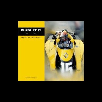 Capa do livro Renault F1 1977-1997 com carro de Fórmula 1 amarelo e texto na capa