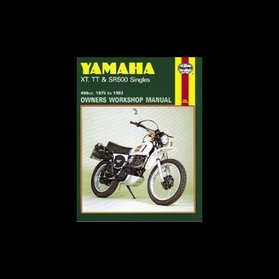 Capa de manual de oficina da Yamaha com imagem de motocicleta branca