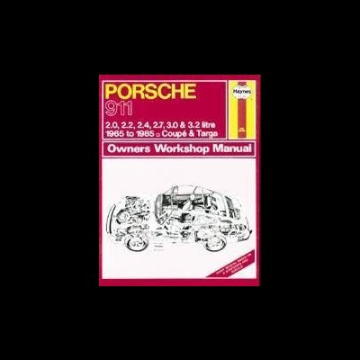 Capa manual técnico Porsche 911 com ilustração técnica do carro e texto