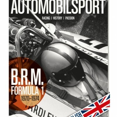 Capa da revista AUTOMOBILSPORT com piloto de Fórmula 1 e textos informativos.