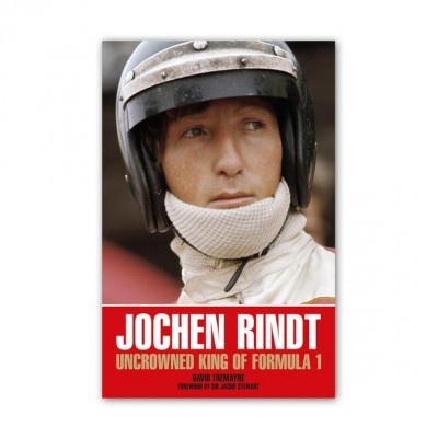 Capa de livro com fotografia de homem com capacete e texto vermelho com título e autor.