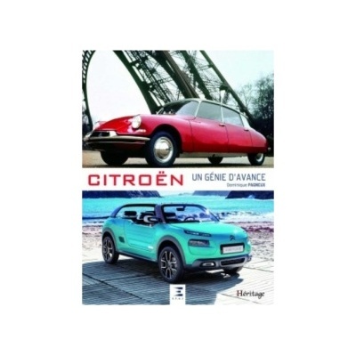 Dois carros Citroën, um clássico vermelho e um moderno azul claro, com texto promocional.