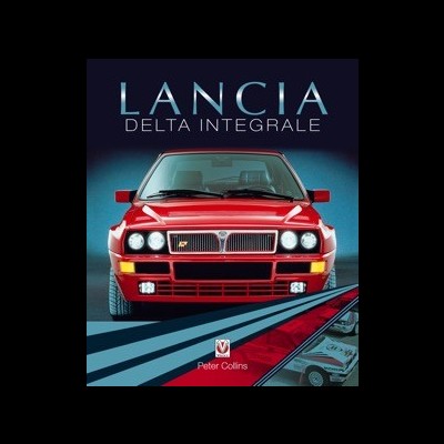 Capa de livro com carro Lancia Delta Integrale vermelho e texto