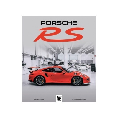 Capa do livro Porsche RS com carro vermelho numa garagem branca