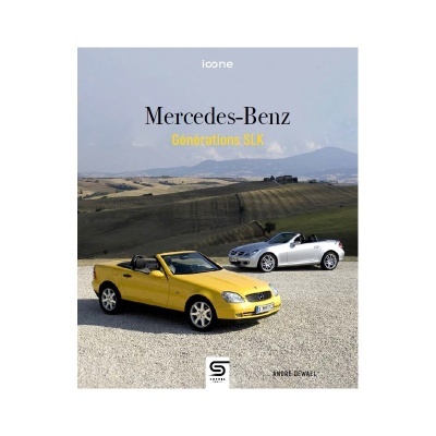 Dois carros Mercedes-Benz SLK conversíveis amarelo e prateado em cenário campestre na capa de revista.