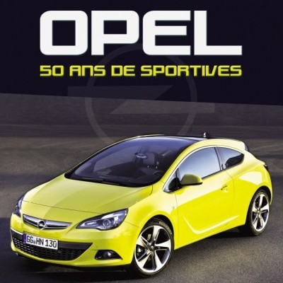 Livro com carro desportivo Opel amarelo e texto do título
