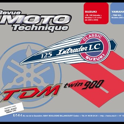 Capa da revista Revue Moto Technique sobre motos Suzuki e Yamaha