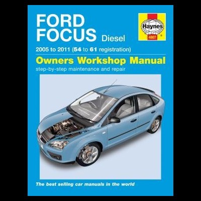 Capa de manual de oficina de Ford Focus Diesel azul
