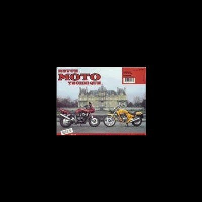 Capa da revista REVUE MOTO TECHNOLOGIE com motos clássicas em frente a edifício