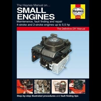 Capa de manual Haynes Small Engines com imagem de motor pequeno