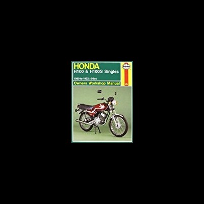 Capa do manual de oficina Honda H100 & H100S Singles com uma moto clássica preta e prata na frente
