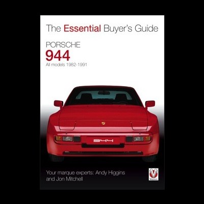 Capa do livro The Essential Buyer's Guide Porsche 944 com imagem frontal de carro vermelho