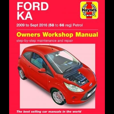 Capa de manual para carro Ford Ka com imagem e texto