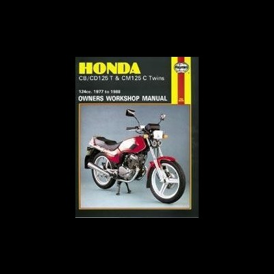 Capa de manual de oficina Honda CB CD125T CM125 C Twins com moto vermelha