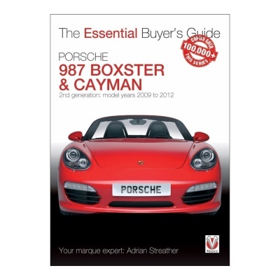 Capa do guia do comprador para Porsche 987 Boxster & Cayman com imagem de carro vermelho