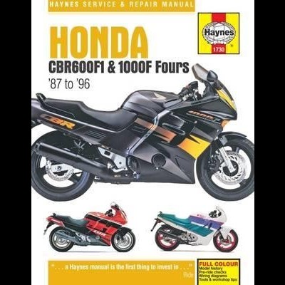 Manual de serviço Haynes para motos Honda CBR600F1 e 1000F FourS