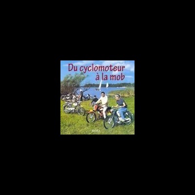 Capa de livro com três homens em ciclomotores em paisagem natural