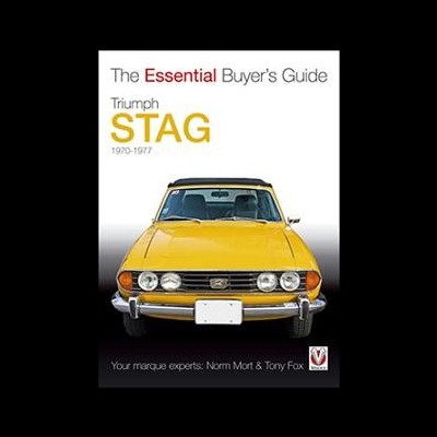 Capa de livro com Triumph STAG amarelo e texto do título