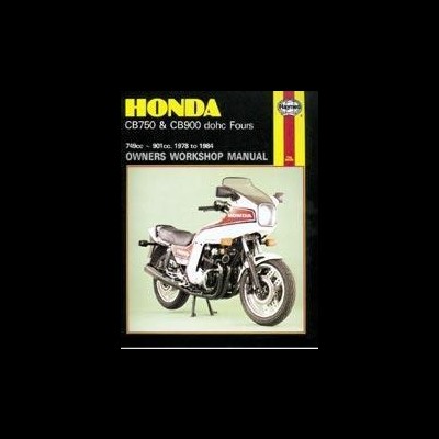Manual de oficina Honda CB750 & CB900 com foto de moto branca