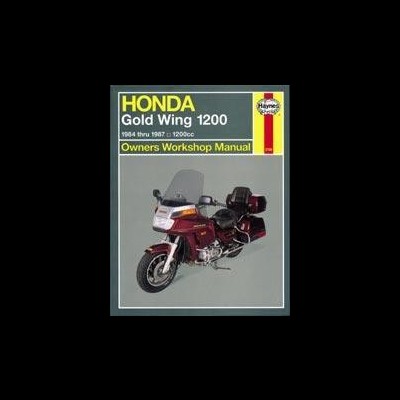 Manual de oficina Honda Gold Wing 1200 com capa cinza e logotipo Haynes