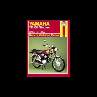 Manual de oficina Haynes para Yamaha YB100 Singles com imagem da mota