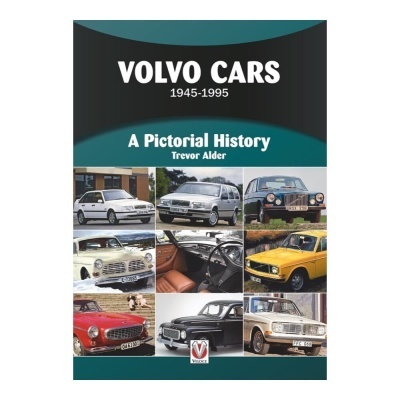 Capa do livro sobre a história pictórica dos carros Volvo entre 1945 e 1995