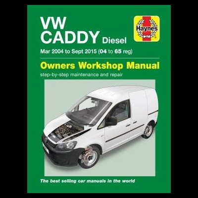 Manual de oficina VW Caddy Diesel com imagem de carrinha branca