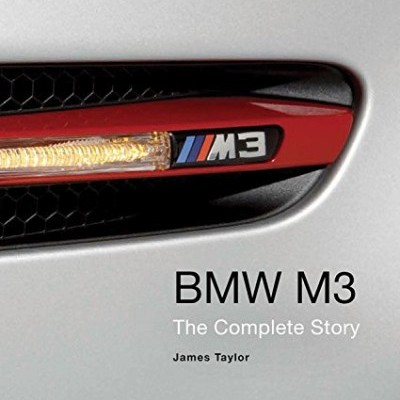 Capa do livro BMW M3 The Complete Story com foto de detalhe do carro BMW M3 prata