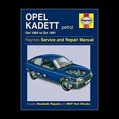 Capa do manual de serviço e reparação para Opel Kadett petrol de 1984 a 1991