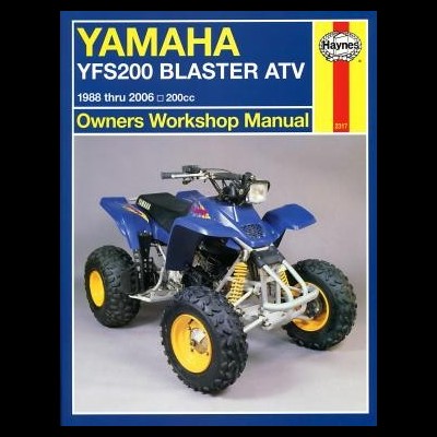 Capa de manual com quadriciclo azul e amarelo