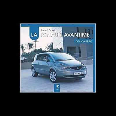 Capa de livro com carro Renault Avantime prata em frente a edifício moderno