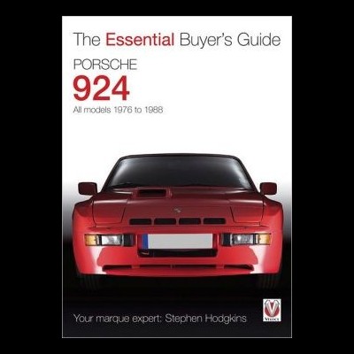 Capa de guia de compra com Porsche 924 vermelho frontal