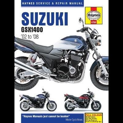 Manual Haynes para Suzuki GSX1400 com imagem da mota