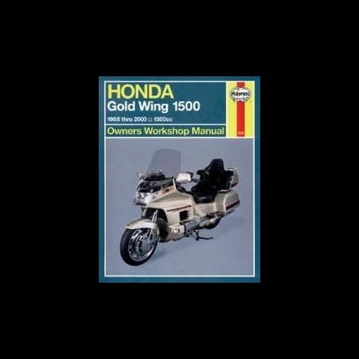 Capa de manual de oficina para Honda Gold Wing 1500 com imagem da moto e texto no topo