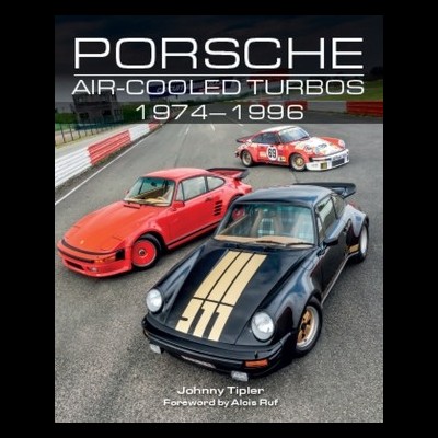 Capa de livro com três carros Porsche clássicos e texto do título