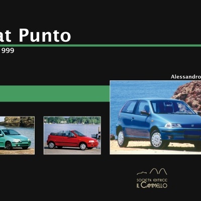 Três fotos de carros Fiat Punto em cores verde, vermelho e azul, com texto informativo sobre modelo e anos 1993-1999.
