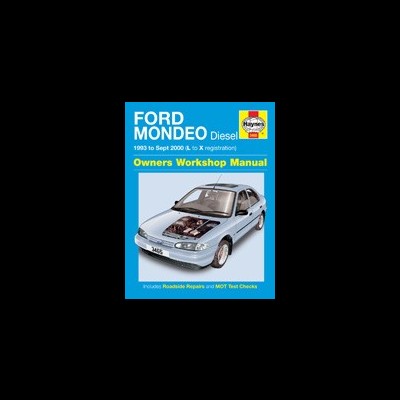 Capa do manual de oficina Ford Mondeo Diesel com imagem de carro azul e motor exposto