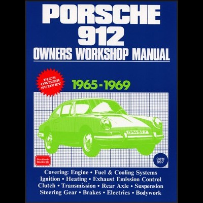 Manual de oficina Porsche 912 1965-1969 com ilustração de carro verde