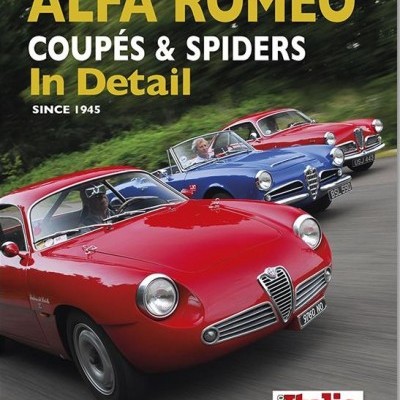 Capa de livro com carros clássicos Alfa Romeo e texto do título