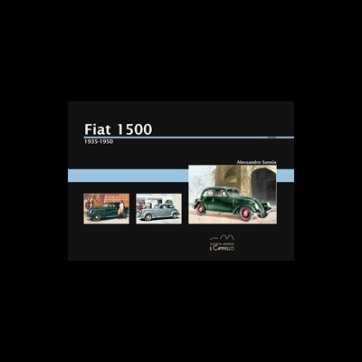 Capa de livro com imagens de carros clássicos Fiat 1500 e texto descriptivo