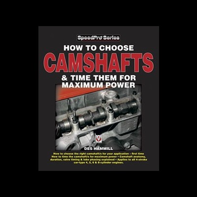 Capa do livro How to Choose Camshafts com imagem de eixo de comando de válvulas