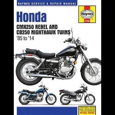 Capa de manual Haynes para motos Honda CMX250 Rebel e CB250 Nighthawk Twins