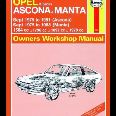 Capa vermelha de manual de oficina Opel com ilustração técnica de carro e texto detalhado