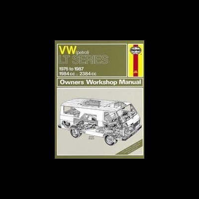 Capa de manual de oficina VW LT Series com ilustração técnica de carrinha