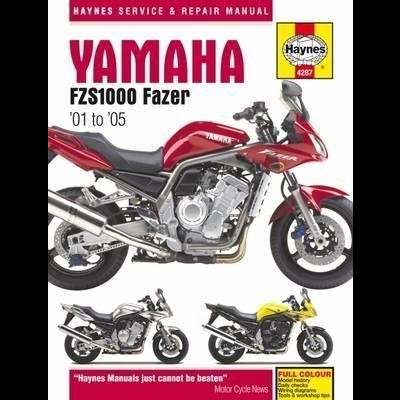 Manual Haynes para YAMAHA FZS1000 Fazer com imagens de motos vermelha, preta e amarela